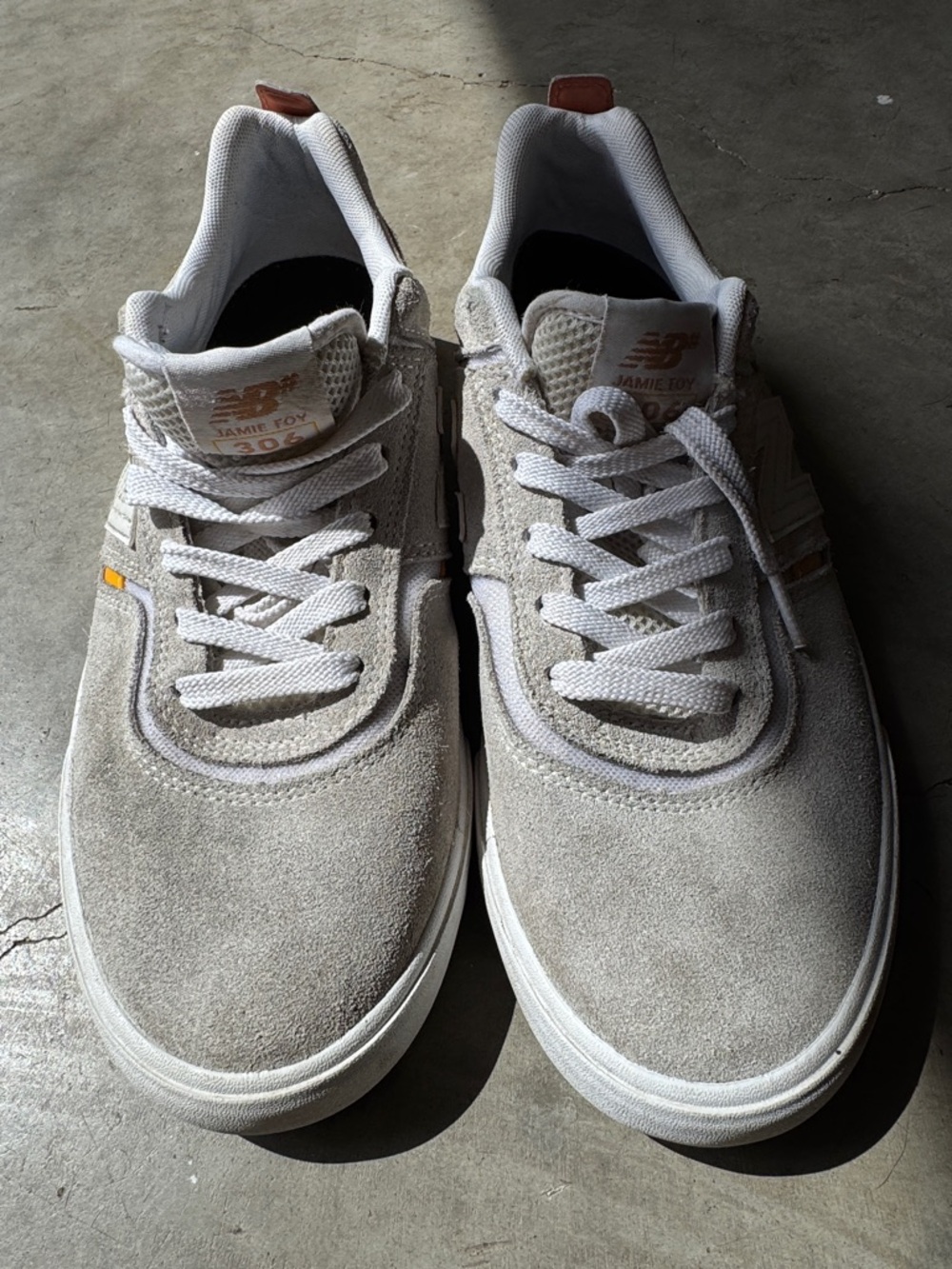 New Balance Men's Cream Suede Low-Top Sneakers